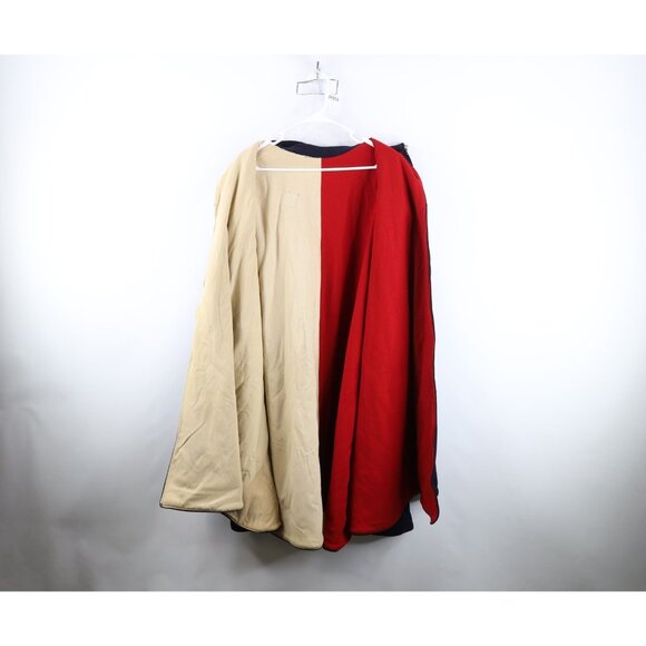 Vtg 30s 40s Distressed Heavyweight Wool Military Band Cape Nurse Cloak Womens - Picture 15 of 16